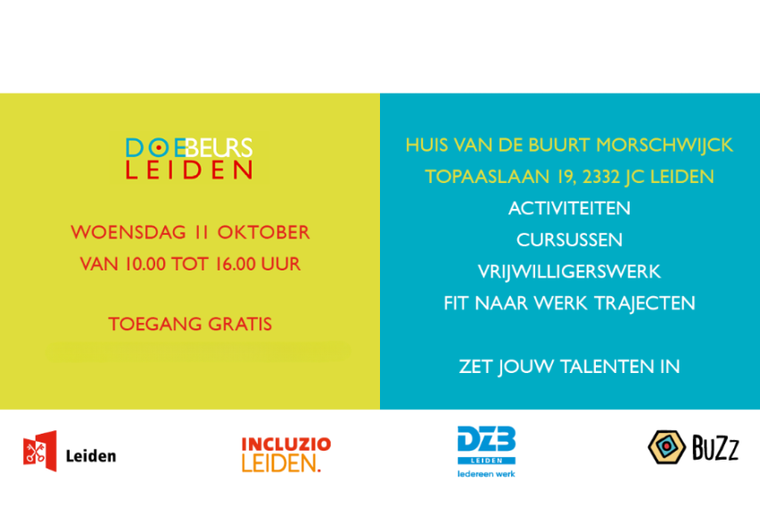 11 oktober nieuwe editie DoeBeurs Leiden